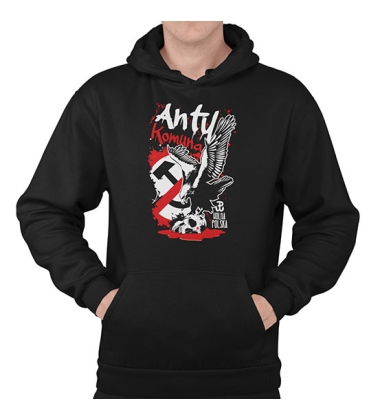 BLUZA Z KAPTUREM ANTY KOMUNA